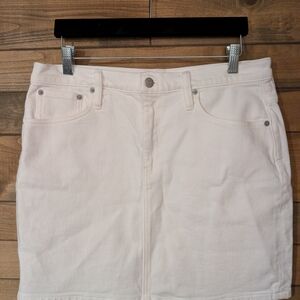 J. Crew Off-White Denim Skirt